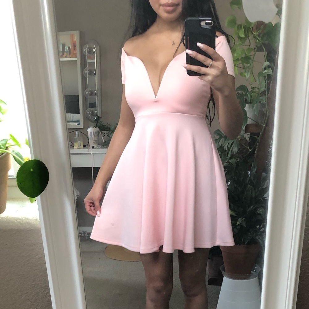Forever 21 Pink Off Shoulder Dress